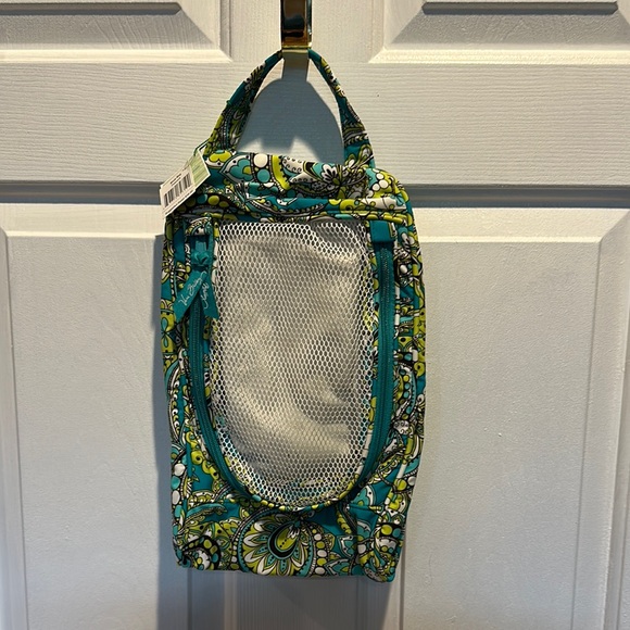 Vera Bradley peacock Teal and Lime Paisley Shoe Bag - Picture 1 of 9